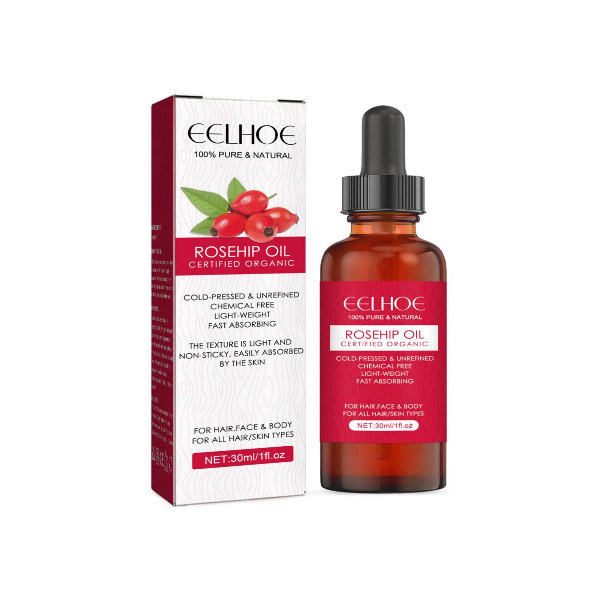 7b6ec819 513b 49f5 bf02 d4046a011fd5 EELHOE Rosehip Facial Oil For Facial And Body Hydration, Nourishing Skin Care, Smooth Hair Care, And Massage Oil