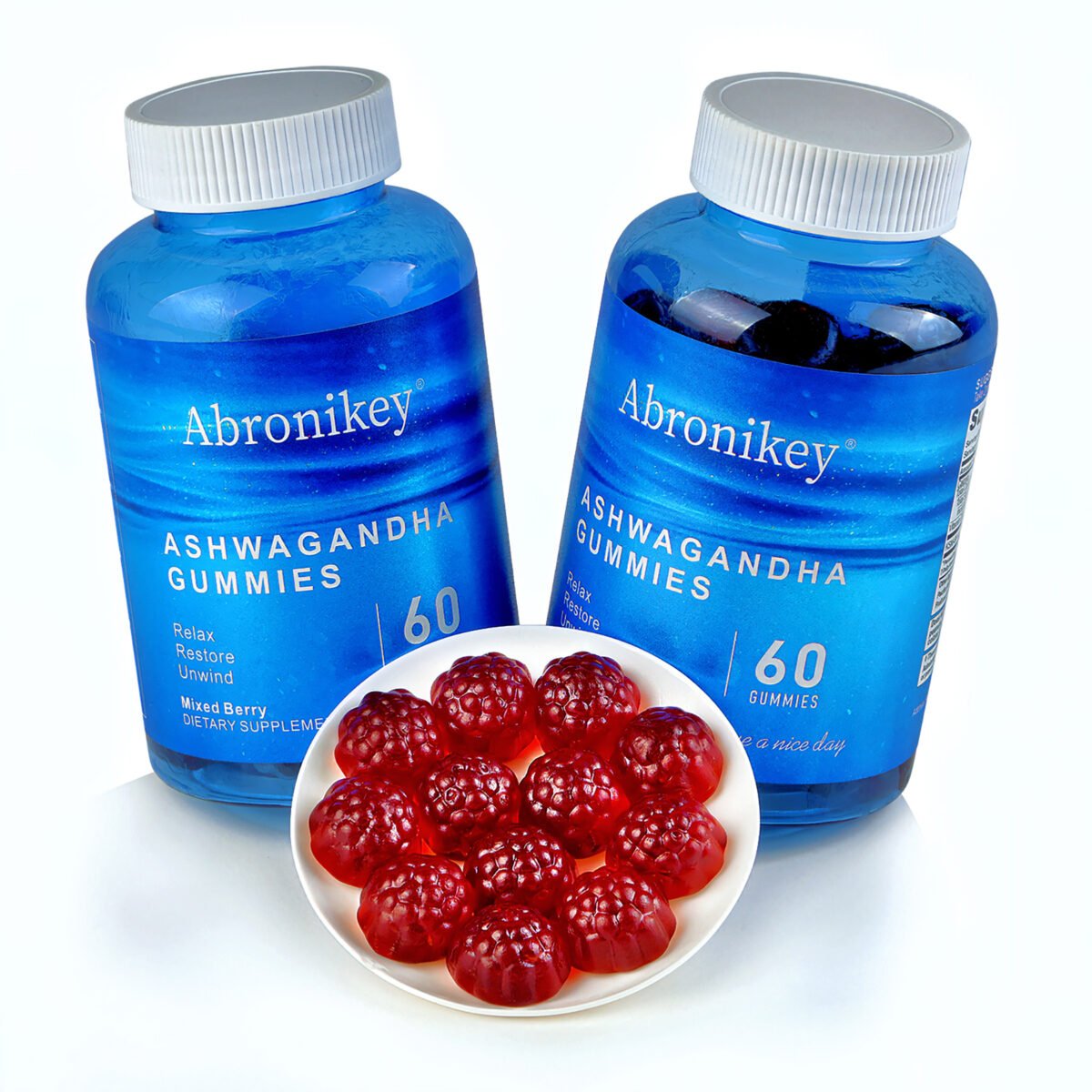 29c17d05 8806 4332 bb11 a10920c39d17 Abronikey Ashwagandha Vitamin D Gummy Mixed Berry, KSM-66, Vegan,Plant Based, Non-GMO, Gluten-Free Gelatin Free